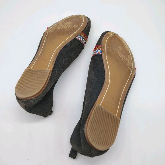 Latigo Basia Embroidered Suede Flats Boho Peasant Festival Cottagecore Size 7 - Picture 5 of 6